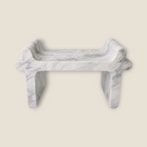 Sable Sculpt Bench - White & Gray