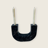 U-Shape Candle Stand - Black
