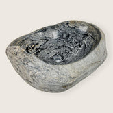 Rippled Dark Grey River Stone Sink