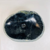 Lime Green Marked Black River Stone Sink
