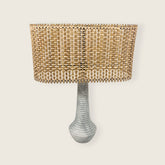 Bulged Striated Lamp - Gray