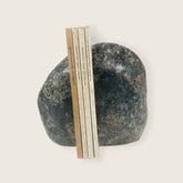 Black with Blotches Riverstone Bookend
