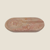 Oval Marble Ash Tray - Red Travertine