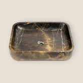 Rounded Rectangle Sink (Black & Gold)