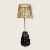 Tall Stone Base Lamp
