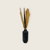 Cylindrical Black Vase With White Veins