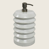 Stacked Rings Opaque White Soap Dispenser