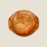 Red Travertine Round Tray