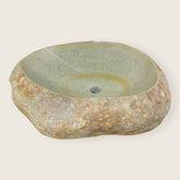 Mustard Ringed River Stone Sink