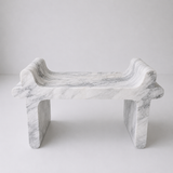 Sable Sculpt Bench - White & Gray