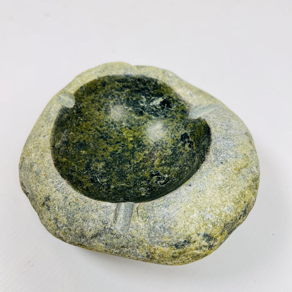 River Stone Moss Green Specked Ash Tray