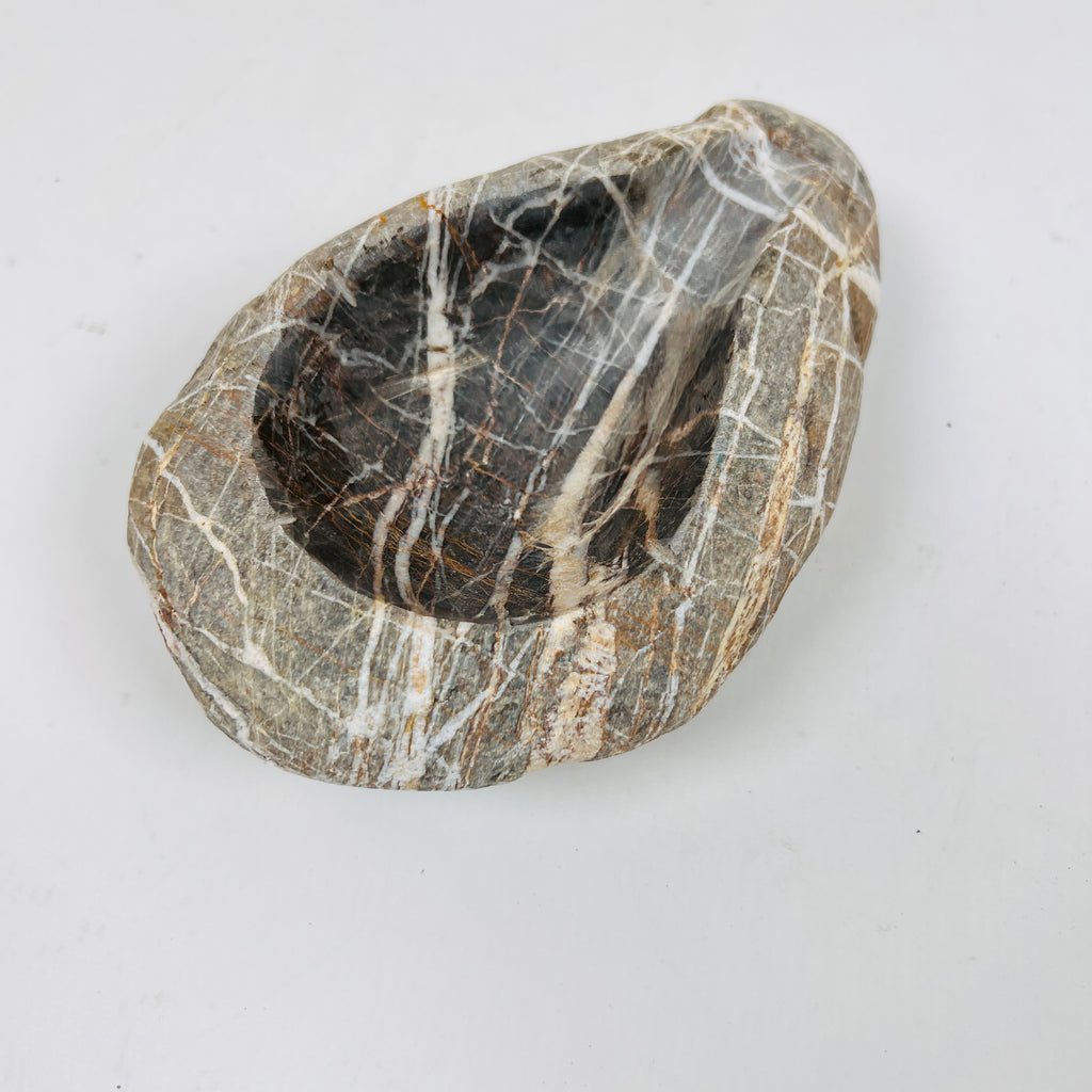 River Stone Brown Webbed Ash Tray