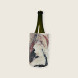 Marble Bottle Holder - -Red & White