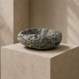 Deep Black Splotched Bowl