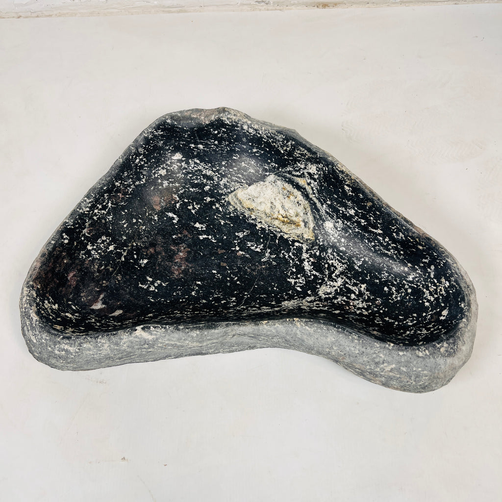 Asymmetric River Stone Bowl