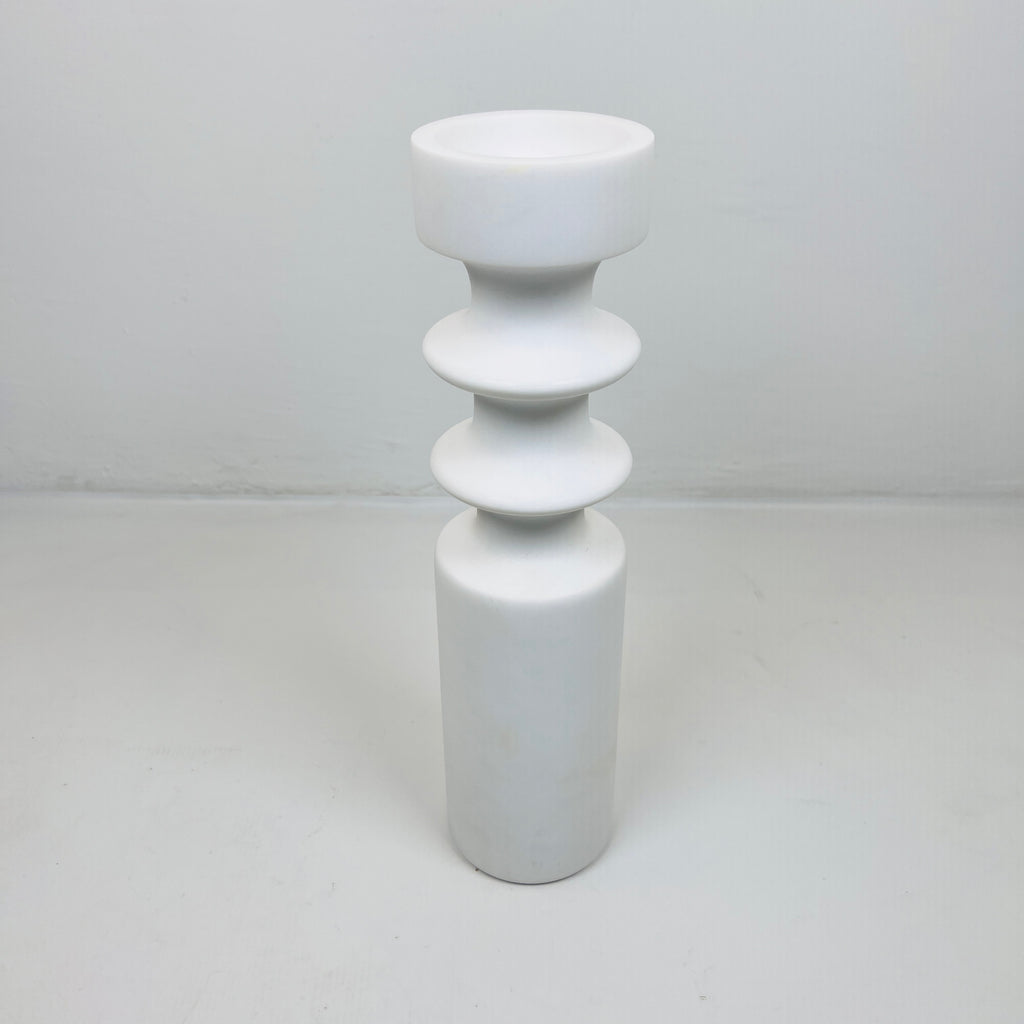 Double Disc Bulged Marble Candle Stand