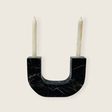 U-Shape Candle Stand - Black