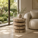 Layered Coffee Table - Travertine
