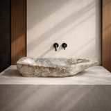 Veined Raw Marble Sink