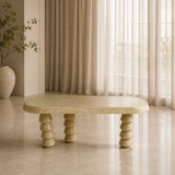 Three- Legged Table - Travertine