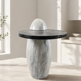 Two Toned Side Table - Black & Gray