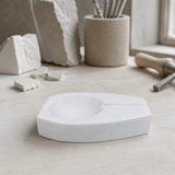 Curved Marble Ash Tray - White