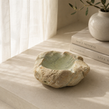 Light Green Hued Ash Tray - River Stone