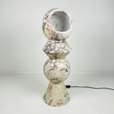 Slender Totem Table Lamp / Floor Lamp (Red & White) Large