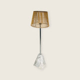 White Stone Bottom Floor Lamp