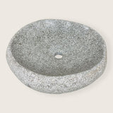 Grey Spotted River Stone Sink