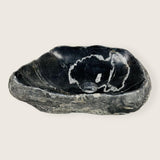 Ringed Black River Stone Sink