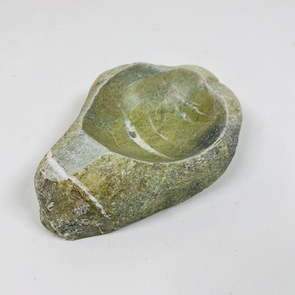 River Stone Lime White Lined Ash Tray