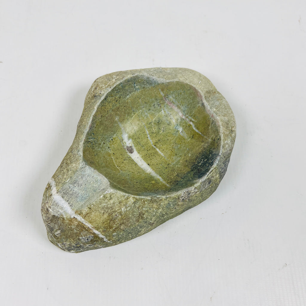 River Stone Lime White Lined Ash Tray