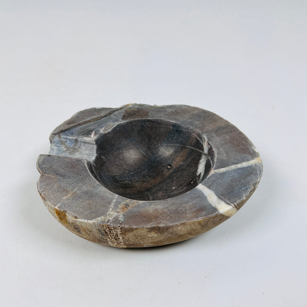 River Stone Dark Brown Ash Tray