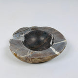 Dark Brown Lined Ash Tray - River Stone