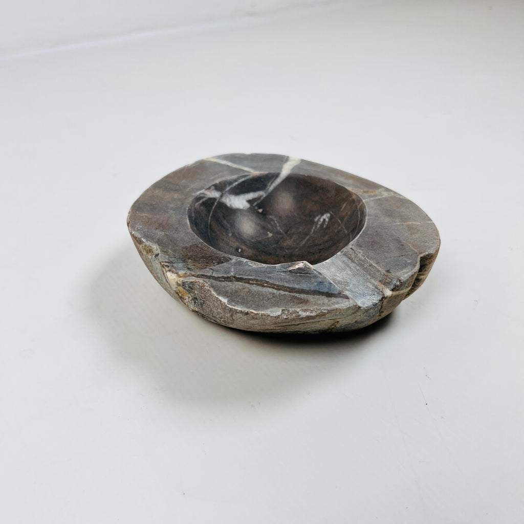 River Stone Dark Brown Ash Tray