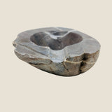 Dark Brown Lined Ash Tray - River Stone