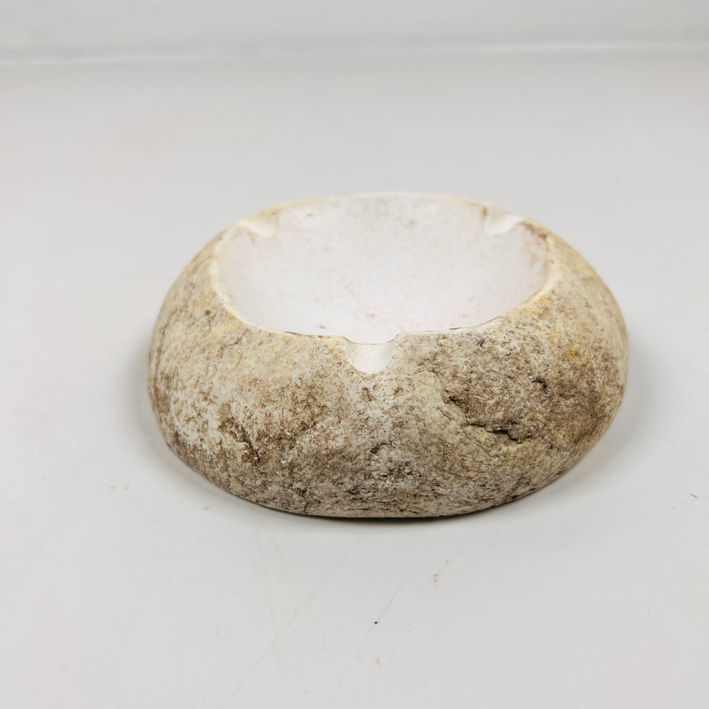 River Stone Opaque White Shell Tray