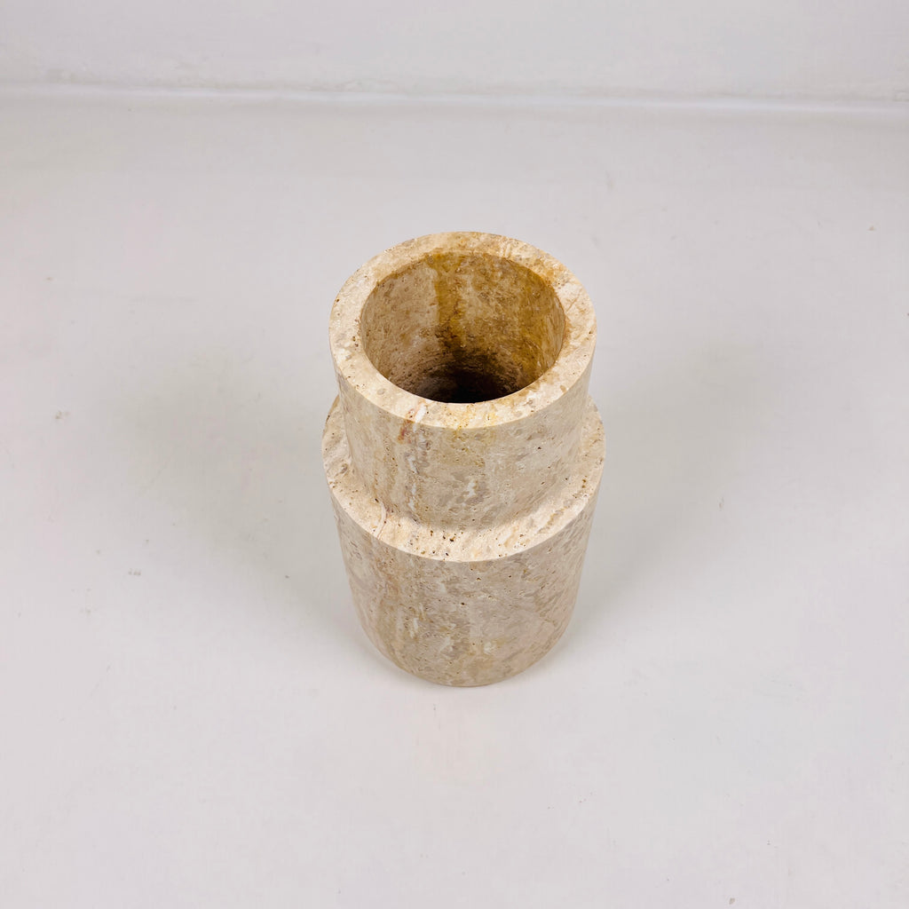 Bud Bottom Travertine Vase (Large)