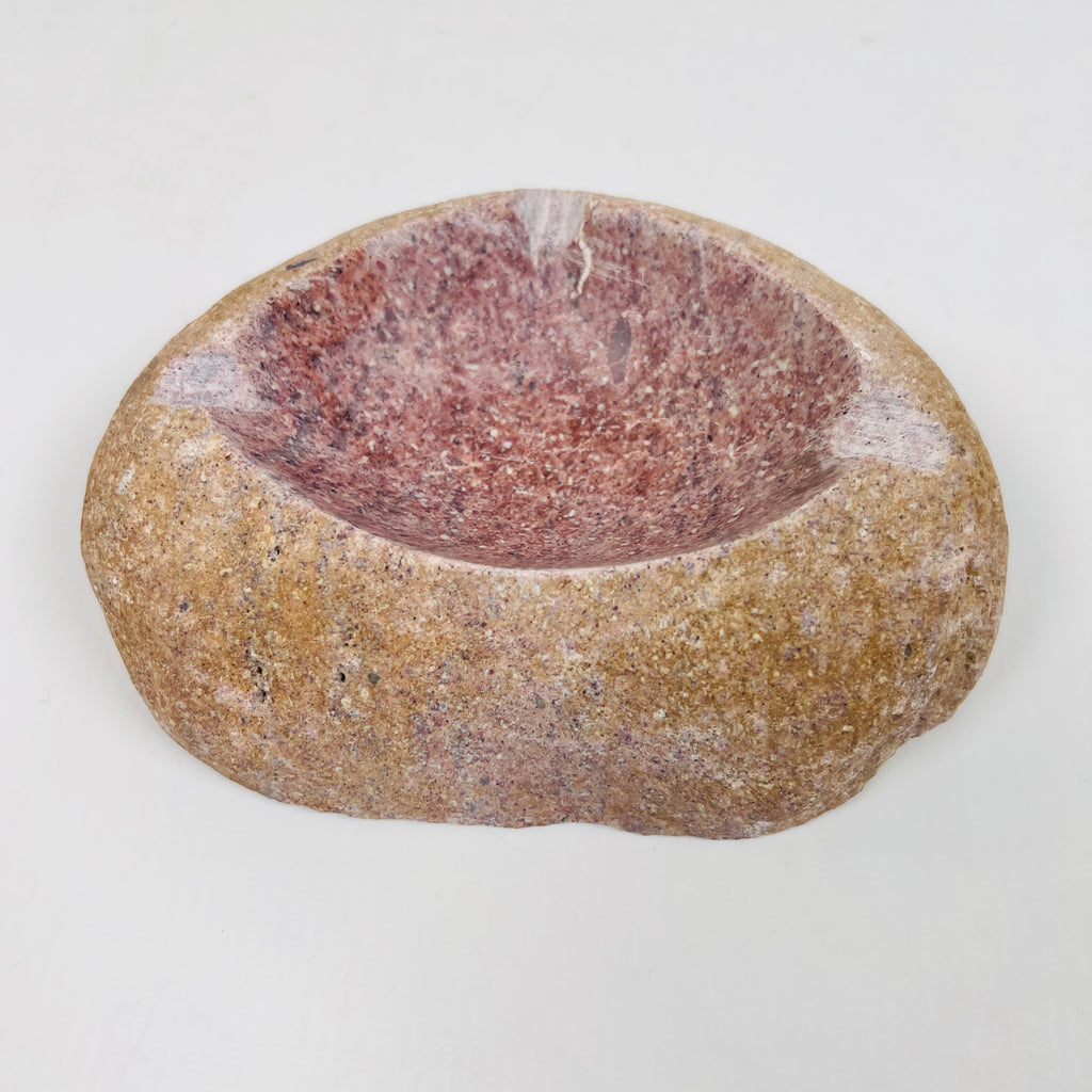 River Stone Deep Pink Specked Ash Tray