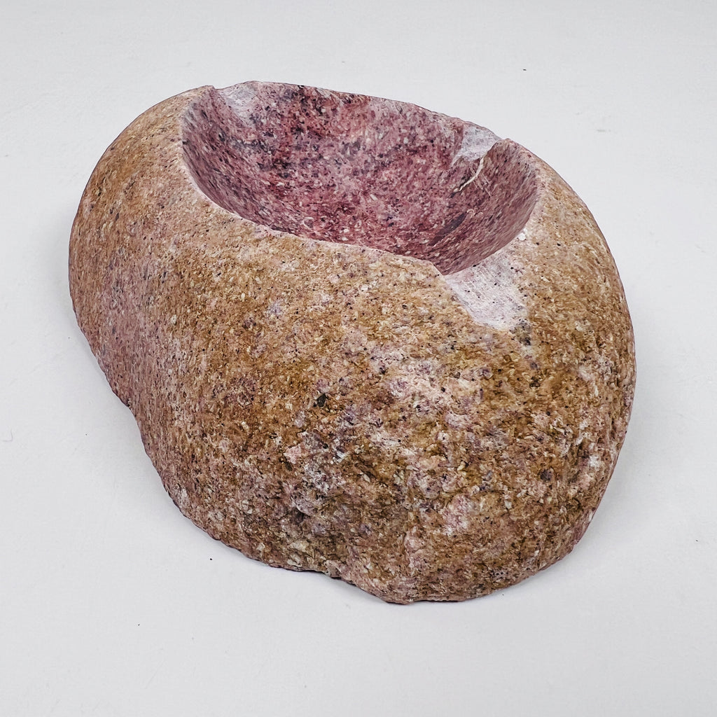 River Stone Deep Pink Specked Ash Tray