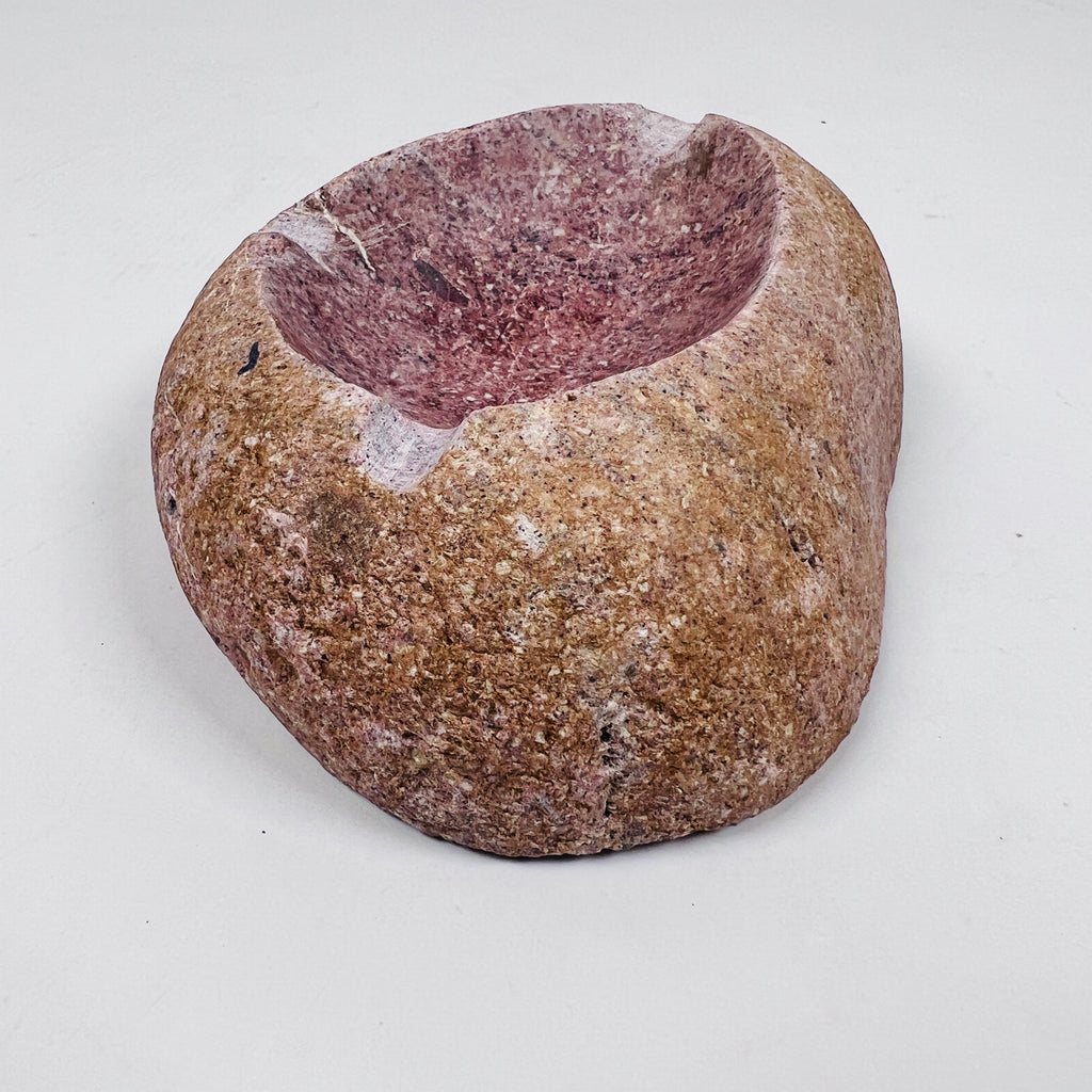 River Stone Deep Pink Specked Ash Tray