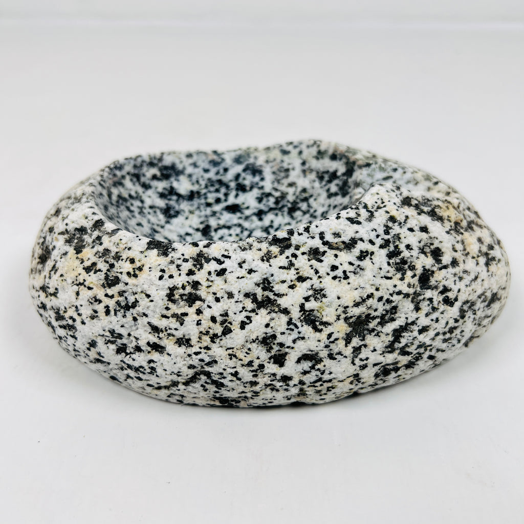 River Stone Black And White Dotted Ash Tray