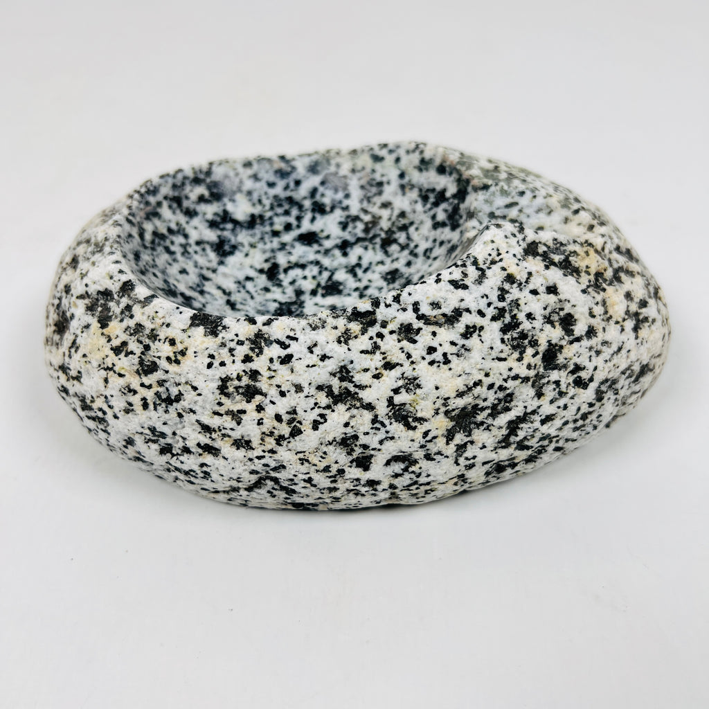 River Stone Black And White Dotted Ash Tray