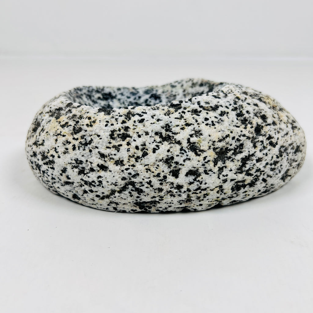 River Stone Black And White Dotted Ash Tray