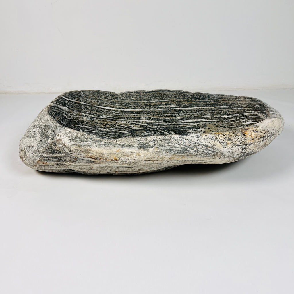 Abstract Glazed River Stone Sink