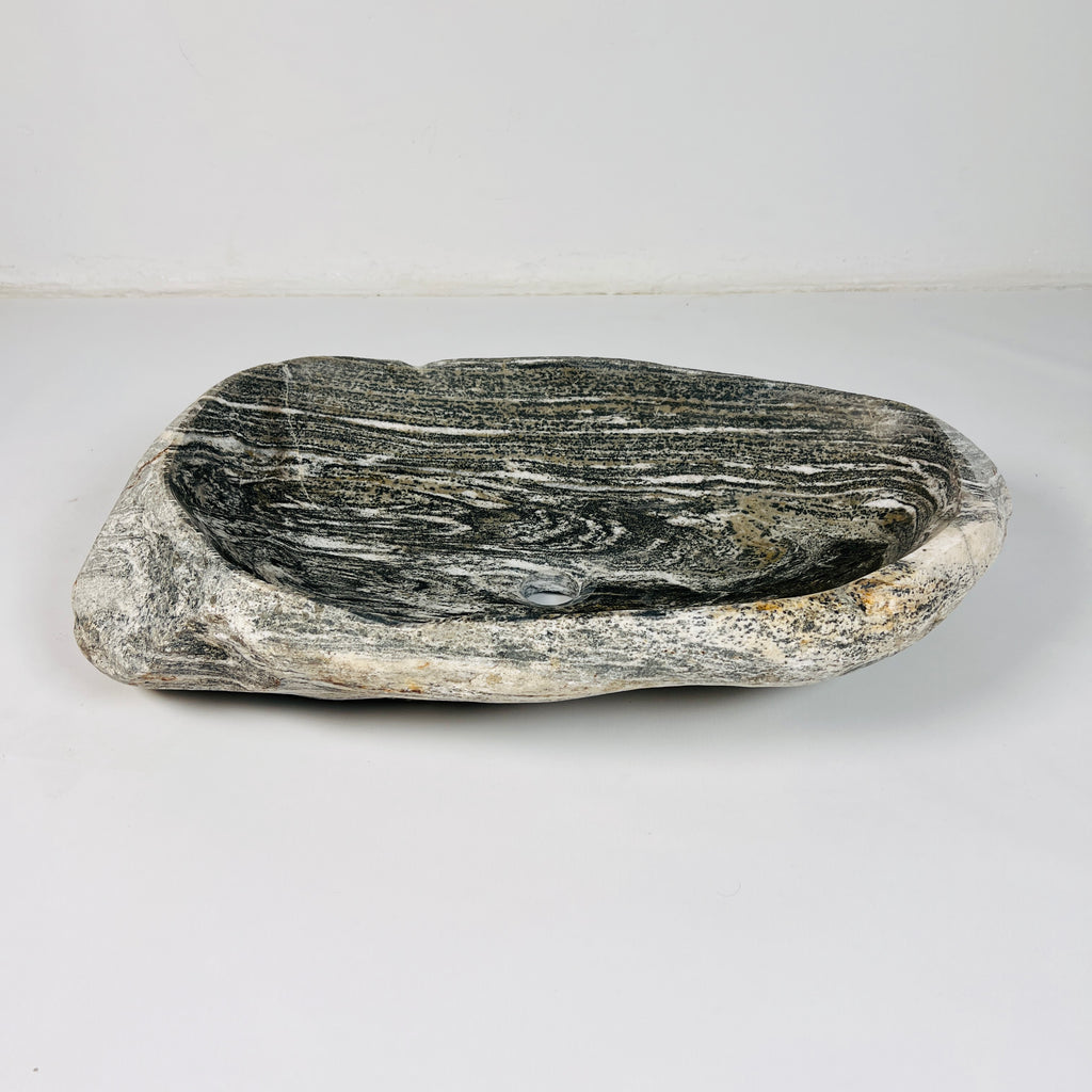 Abstract Glazed River Stone Sink