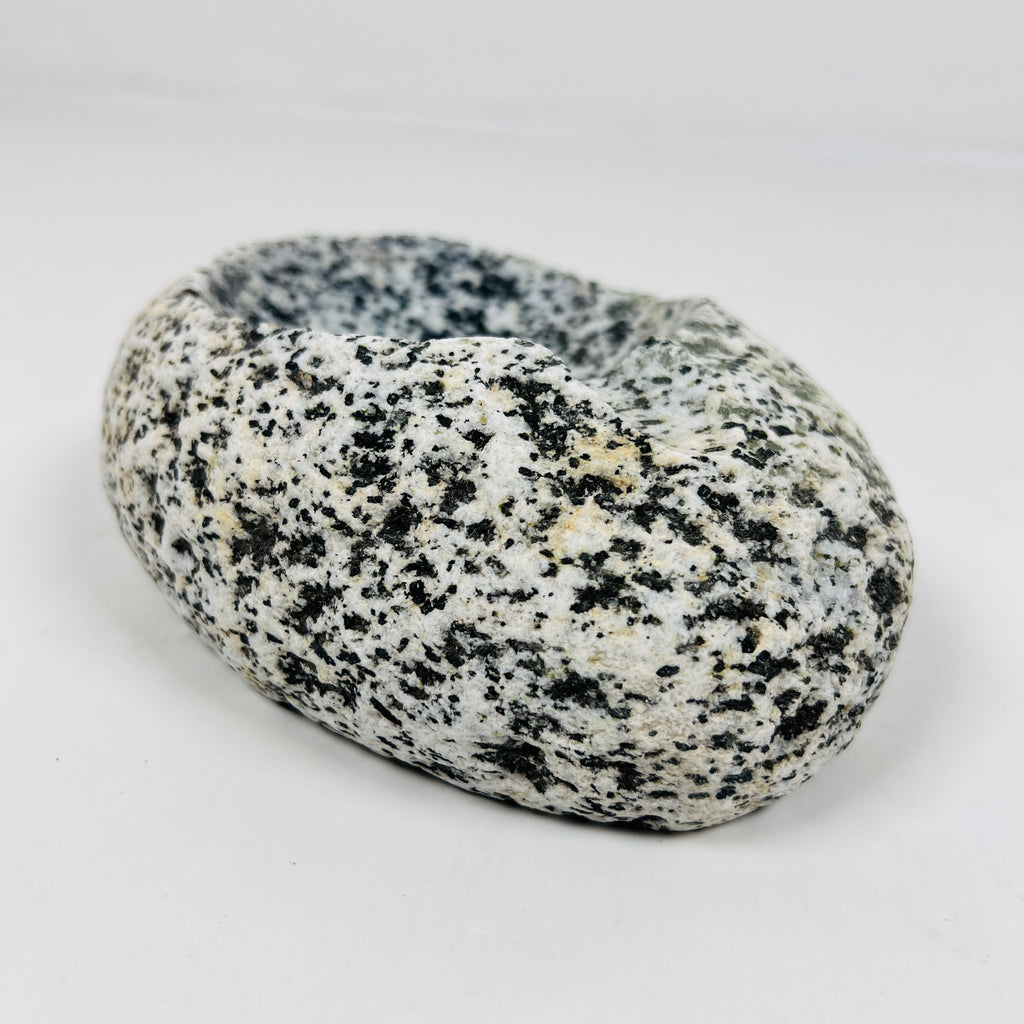 River Stone Black And White Dotted Ash Tray