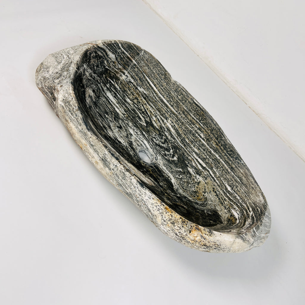 Abstract Glazed River Stone Sink