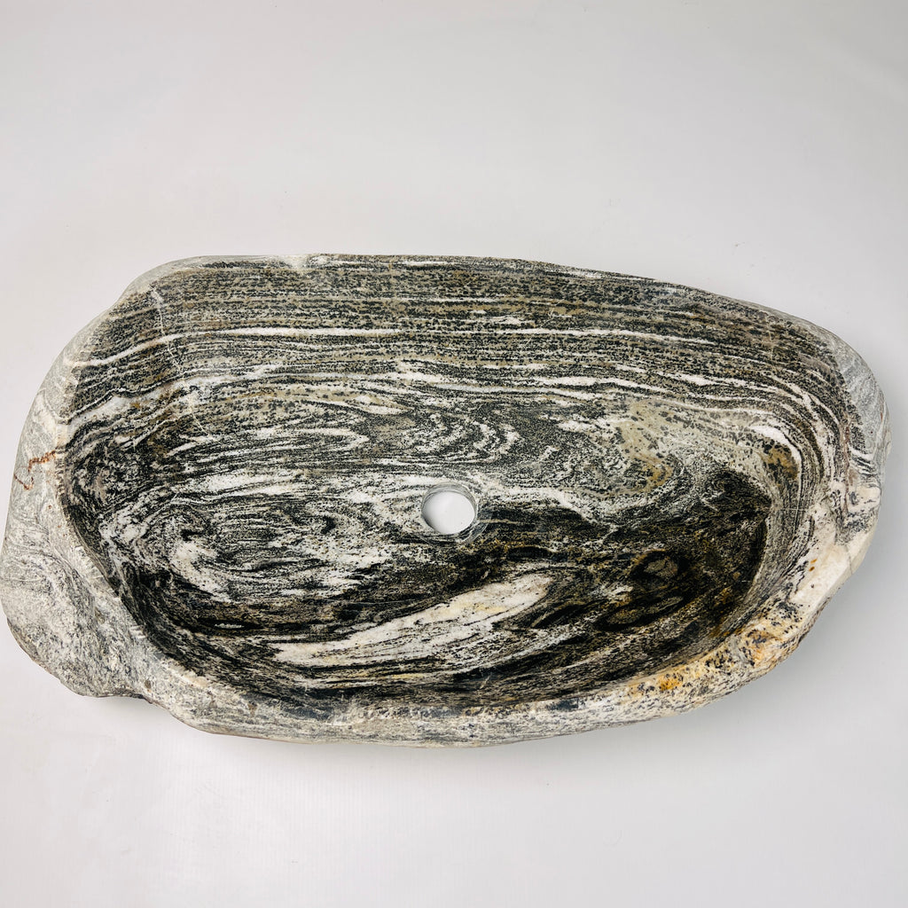 Abstract Glazed River Stone Sink